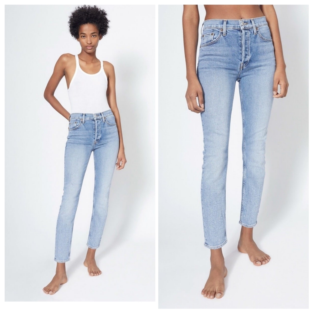 🆕️ Re/done 90s High-Rise Ankle Crop Comfort Stretch Size 29 Streetwear Preppy